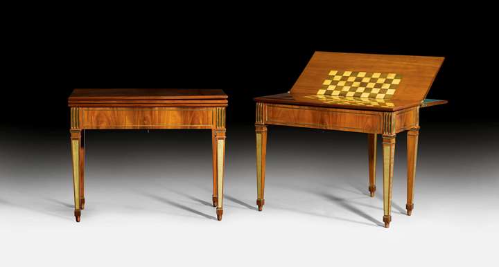 A pair of multi-purpose games tables
